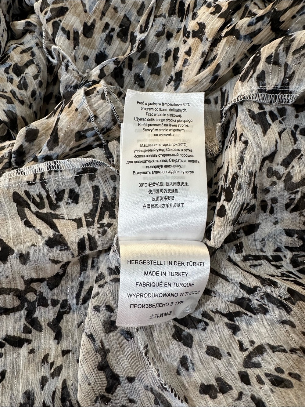 RIANI Luxury Leopard Print Midi Dress - Metallic Silver Detail - Size 12 / DE 42 - Picture 8 of 16